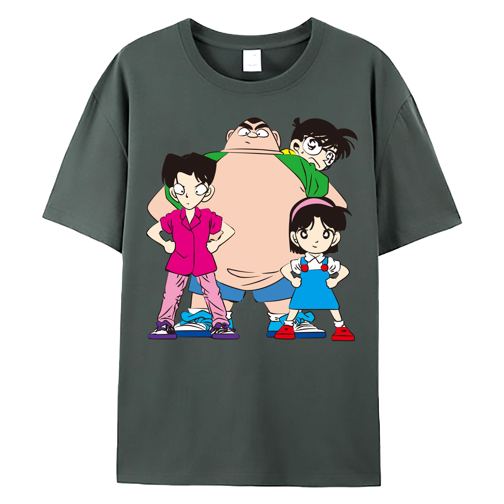 （画像用） 名探偵コナン Detective Conan 綿100％ メンズ半袖Tシャツ｜肌触りやわらか＆通気性